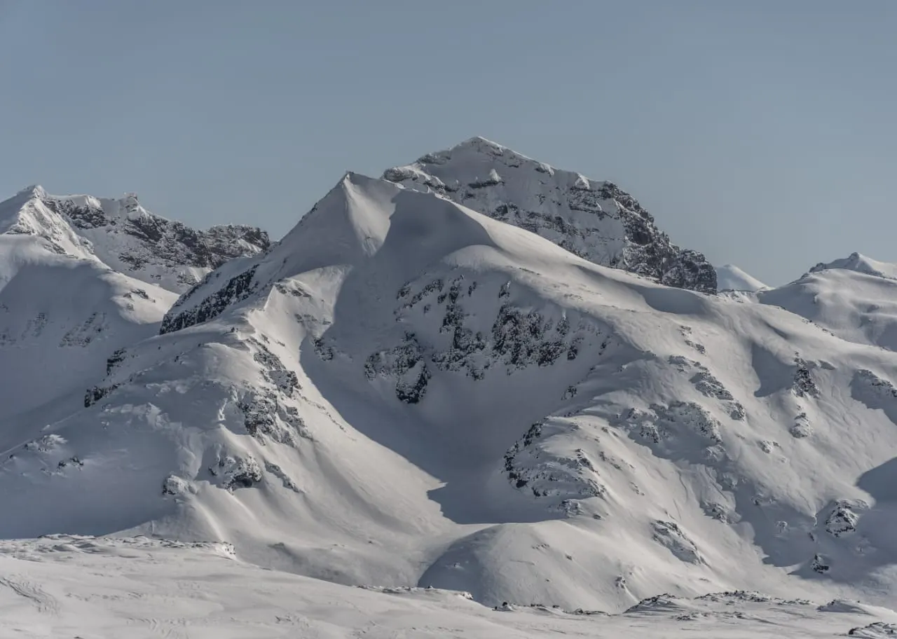 Volcanic backcountry terrain above Copahue